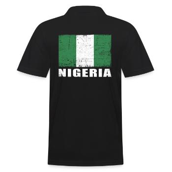 Drapeau du Nigeria Grunge Drapeau du Nigeria - Polo Homme - noir - Dos - Kai (181cm)