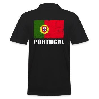 Portugal Flag Grunge Portugal Flag - Polo Homme - noir - Dos - Kai (181cm)