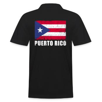 Drapeau de Porto Rico Grunge Drapeau de Porto Rico - Polo Homme - noir - Dos - Kai (181cm)