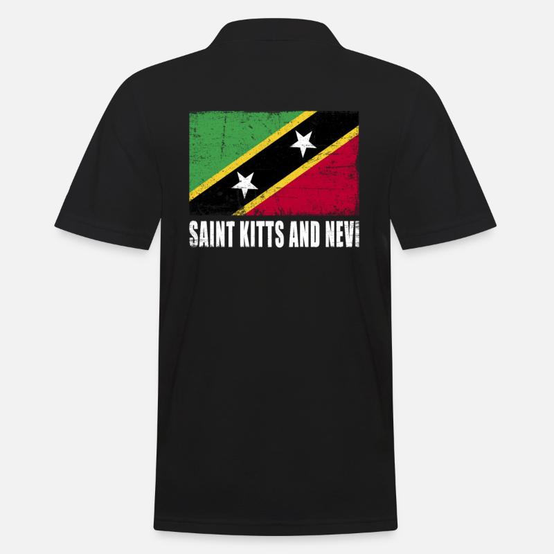 Drapeau de Saint-Kitts et Nevi - Polo Homme - noir