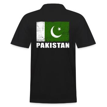 Drapeau du Pakistan Grunge Drapeau du Pakistan - Polo Homme - noir - Dos - Kai (181cm)