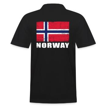 Norvège Drapeau Grunge Norvège Drapeau - Polo Homme - noir - Dos - Kai (181cm)