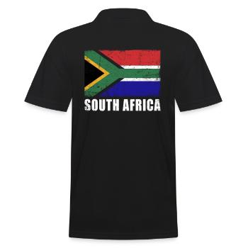Afrique du Sud Flag Grunge Drapeau de l’Afrique du Sud - Polo Homme - noir - Dos - Kai (181cm)