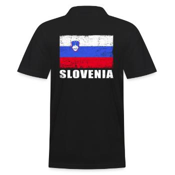 Slovénie Drapeau Grunge Slovénie Drapeau - Polo Homme - noir - Dos - Kai (181cm)
