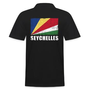 Seychelles Flag Grunge Seychelles Flag - Polo Homme - noir - Dos - Kai (181cm)