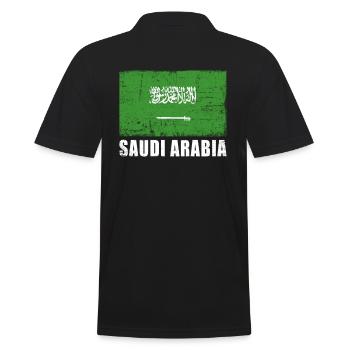 Drapeau de l’Arabie saoudite Grunge Drapeau de l’Arabie saoudite - Polo Homme - noir - Dos - Kai (181cm)