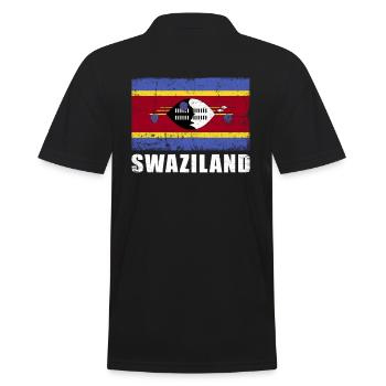 Swaziland Drapeau Grunge Swaziland Drapeau - Polo Homme - noir - Dos - Kai (181cm)