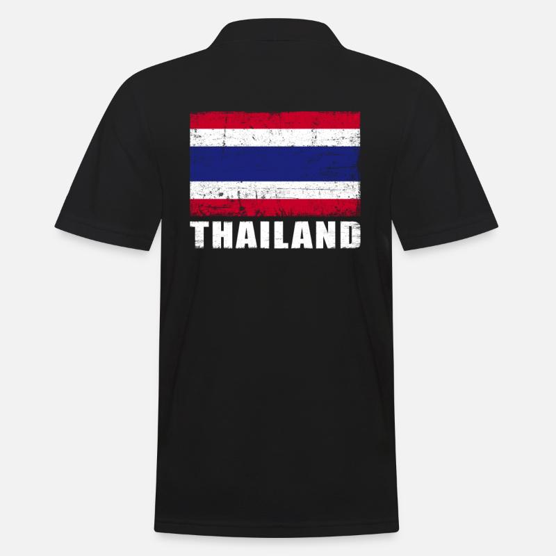 Thaïlande Drapeau Grunge Thaïlande Drapeau - Polo Homme - noir