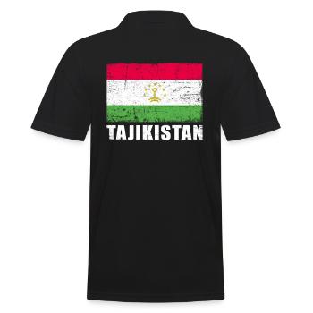 Drapeau du Tadjikistan Grunge Drapeau du Tadjikistan - Polo Homme - noir - Dos - Kai (181cm)