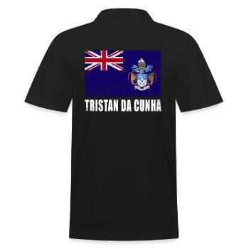 Tristan Da Cunha Drapeau Grunge - Polo Homme - noir - Dos - Kai (181cm)