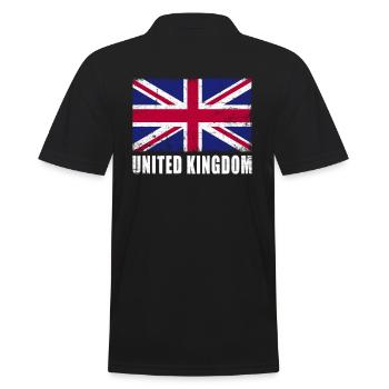 Drapeau du Royaume-Uni Grunge Royaume-Uni - Polo Homme - noir - Dos - Kai (181cm)
