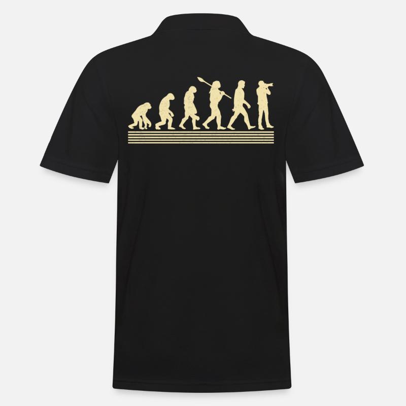 Fotograf Evolution - Männer Poloshirt - Schwarz