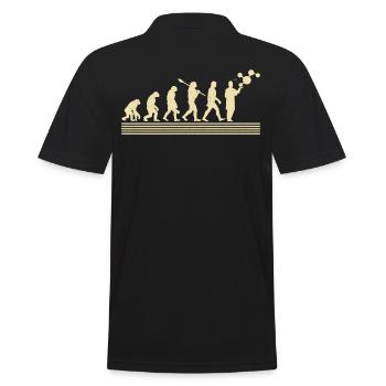 Biologe Evolution - Männer Poloshirt - Schwarz - Hinten - Kai (181cm)