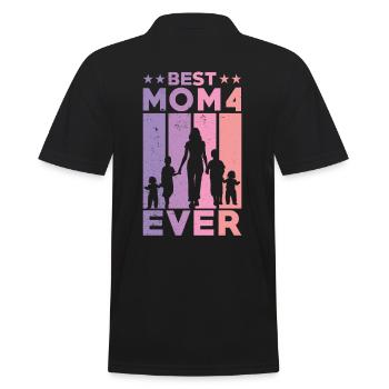 Meilleure mère de tous les temps Retro Four Kids Best - Polo Homme - noir - Dos - Kai (181cm)