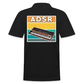 Adsr synthesizer - Men's Polo Shirt - black - Back - Kai (181cm)