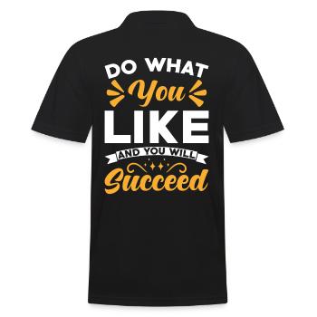 Motivation Succès Dicton - Polo Homme - noir - Dos - Kai (181cm)