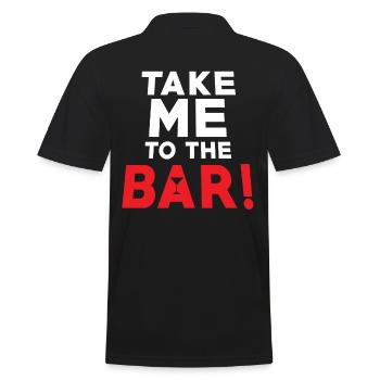 Bar-party-spruch m’amener au bar - Polo Homme - noir - Dos - Kai (181cm)