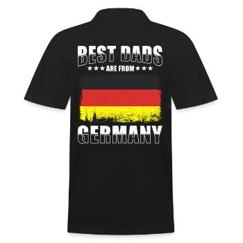 German Father The Best Fathers German Flag - Men's Polo Shirt - black - Back - Kai (181cm)