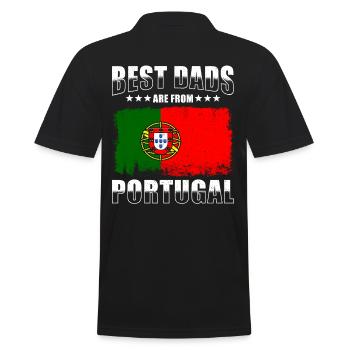 Portugiesischer Vater Beste Väter Porgutal - Männer Poloshirt - Schwarz - Hinten - Kai (181cm)