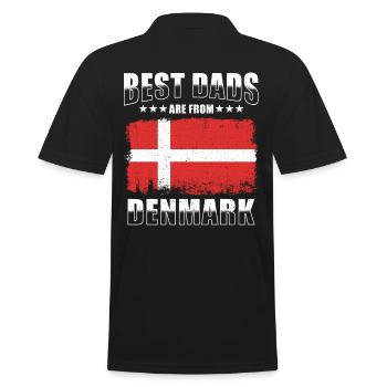 Danish Dad Denmark Father - Men's Polo Shirt - black - Back - Kai (181cm)