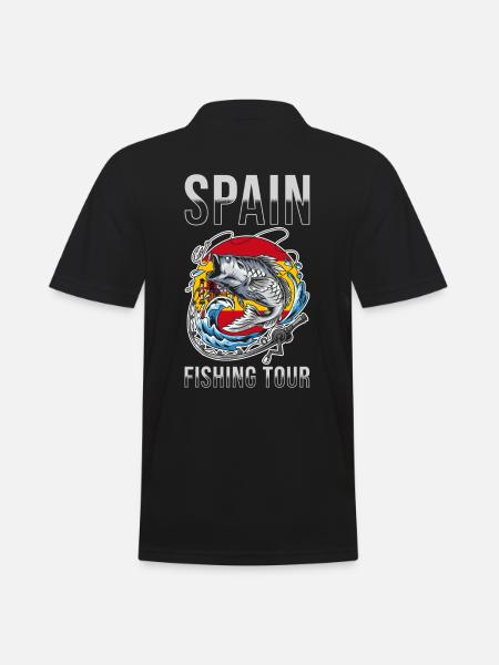 Fishing trip Spain - Men's Polo Shirt - black