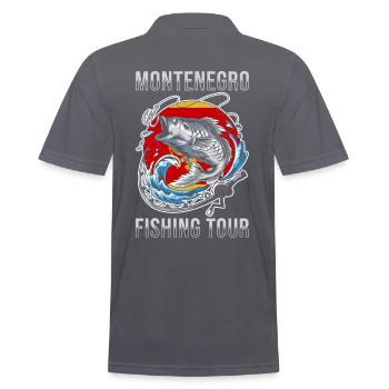 Angeltour Montenegro - Männer Poloshirt - Anthrazit - Hinten - Nico (186cm)