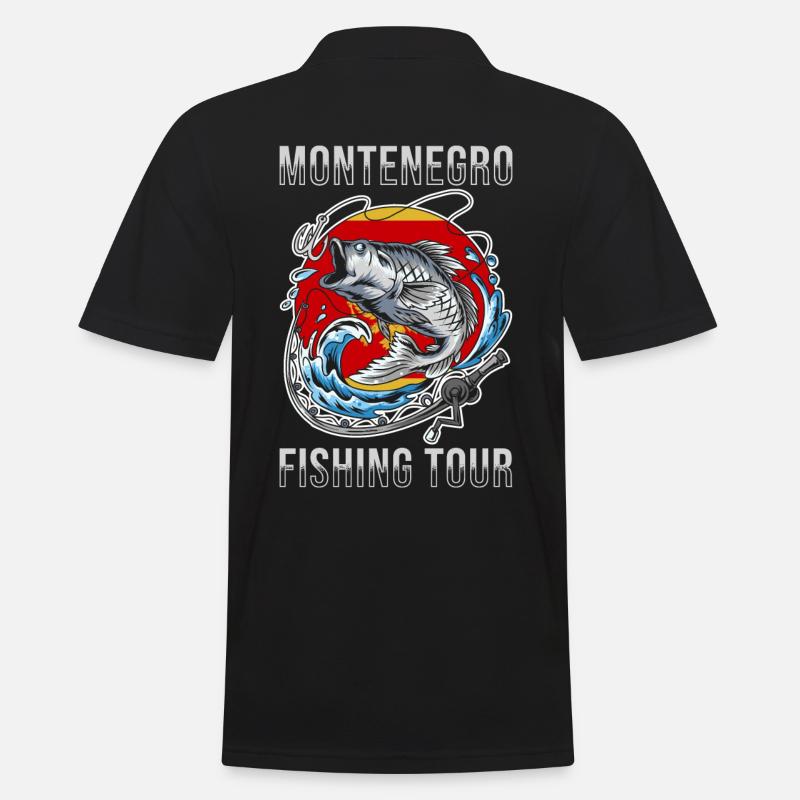 Angeltour Montenegro - Männer Poloshirt - Schwarz