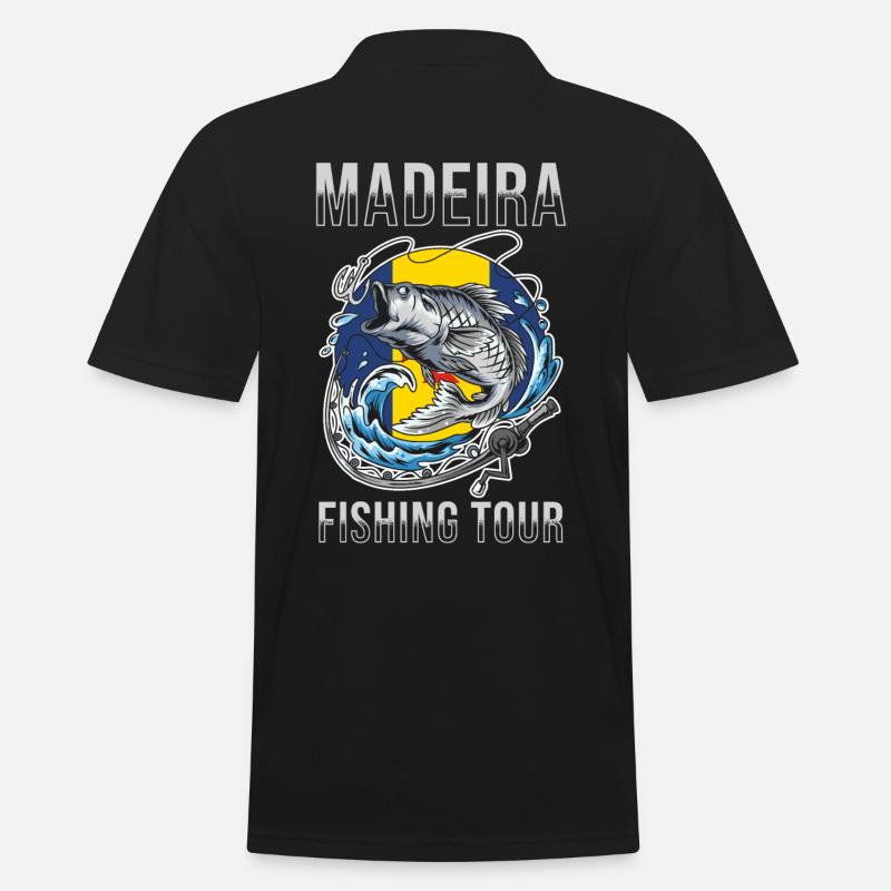 Excursion de pêche à Madère - Polo Homme - noir