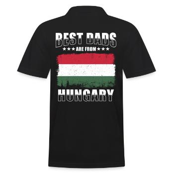 Hungarian Father Hungary Papa - Men's Polo Shirt - black - Back - Kai (181cm)