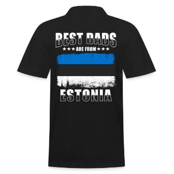 Estnischer Vater Estland Papa - Männer Poloshirt - Schwarz - Hinten - Kai (181cm)