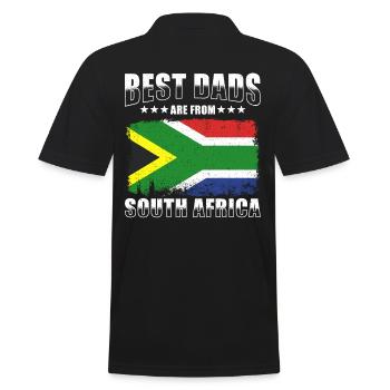 South African father - Men's Polo Shirt - black - Back - Kai (181cm)