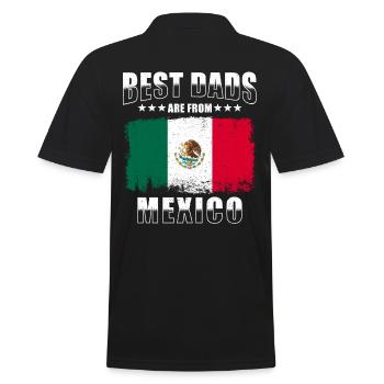 Mexikanischer Vater - Männer Poloshirt - Schwarz - Hinten - Kai (181cm)