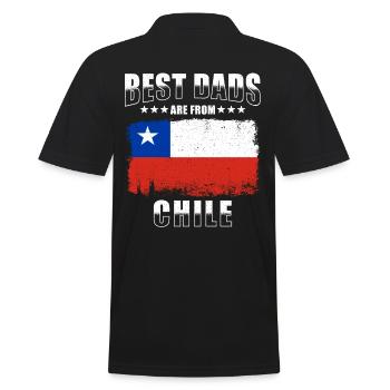 Chilean father - Men's Polo Shirt - black - Back - Kai (181cm)