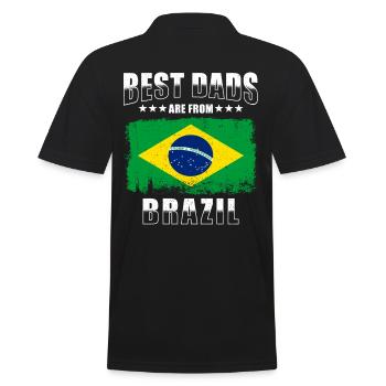 Brasilianischer Vater - Männer Poloshirt - Schwarz - Hinten - Kai (181cm)