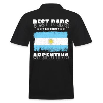 Argentinischer Vater - Männer Poloshirt - Schwarz - Hinten - Kai (181cm)