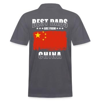 Papa chinois - Polo Homme - charbon - Dos - Nico (186cm)