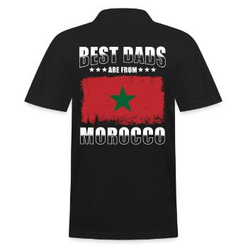 Moroccan Father The Best Fathers Come Out - Men's Polo Shirt - black - Back - Kai (181cm)