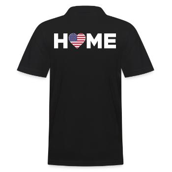 USA Accueil USA Drapeau - Polo Homme - noir - Dos - Kai (181cm)