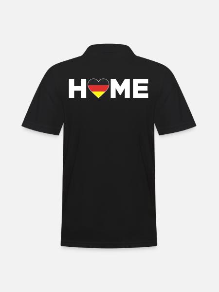 Germany Home Spanish Flag - Men's Polo Shirt - black