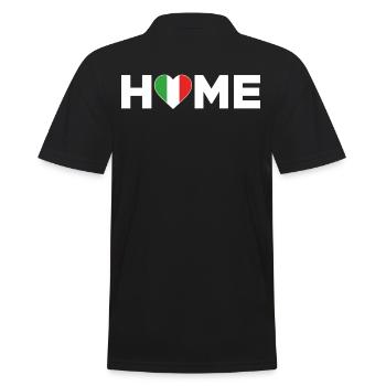 Italie Accueil Italie Drapeau Italie Amour - Polo Homme - noir - Dos - Kai (181cm)