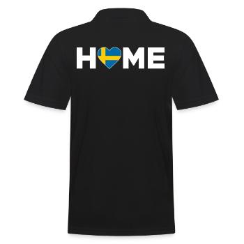 Suède Accueil Suède Drapeau Suède Amour - Polo Homme - noir - Dos - Kai (181cm)