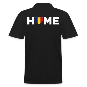 Roumanie Patrie Roumanie Drapeau Roumanie Amour - Polo Homme - noir - Dos - Kai (181cm)