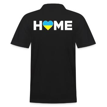 Ukraine Accueil Ukraine Drapeau Ukraine Amour - Polo Homme - noir - Dos - Kai (181cm)