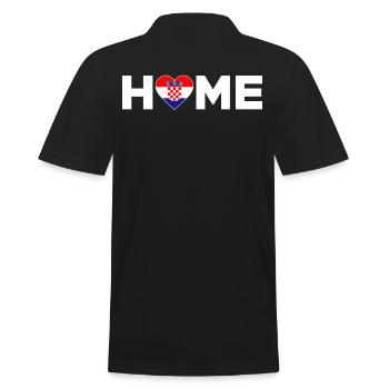 Croatia Home Croatia Flag Croatia Love - Men's Polo Shirt - black - Back - Kai (181cm)