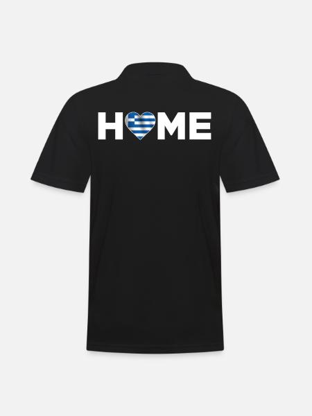 Grèce Patrie Grèce Drapeau - Polo Homme - noir