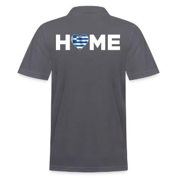 Greece Homeland Greece Flag - Men's Polo Shirt - charcoal grey - Back - Nico (186cm)