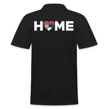 Serbie Patrie Serbie Drapeau Serbie Amour - Polo Homme - noir - Dos - Kai (181cm)