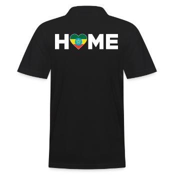 Ethiopie Patrie Ethiopie Drapeau Amour - Polo Homme - noir - Dos - Kai (181cm)