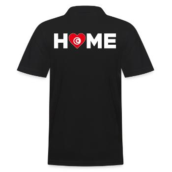Tunisie Accueil Tunisie Drapeau Tunisie Amour - Polo Homme - noir - Dos - Kai (181cm)