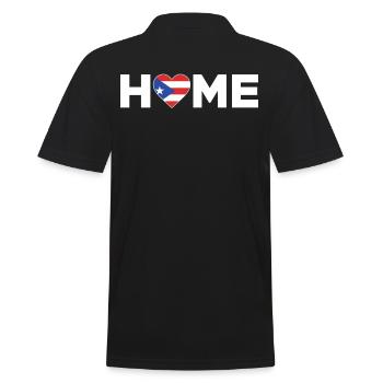 Porto Rico Accueil Porto Rico Drapeau Amour - Polo Homme - noir - Dos - Kai (181cm)
